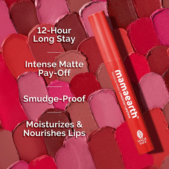 Moisture Matte Long Stay Lipstick - 2g | Melon Red