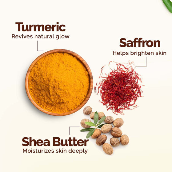 Mamaearth Ubtan Moisturizing Body Lotion with Turmeric & Saffron for Glowing Skin - 400ml (Pack of 2)