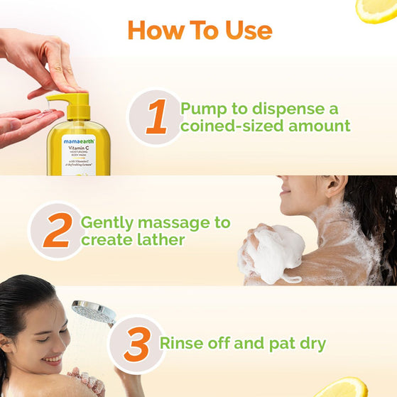 Vitamin C Moisturizing Body Wash with Vitamin C & Refreshing Lemon for Skin Illumination - 500 ml
