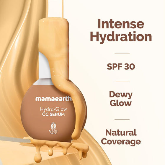 Mamaearth Hydra-Glow CC Serum with Vitamin C & Hyaluronic Acid - Vanilla -  30 ml