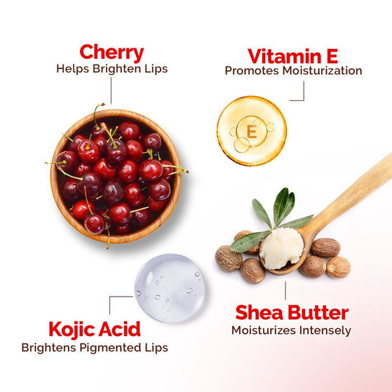 Cherry Moisture Therapy Lip Balm with Cherry & Vitamin E for Dry & Chapped Lips- 15 g