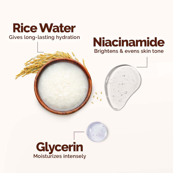 Rice Dewy Bright Light Moisturizing Cream with Rice Water & Niacinamide for Glass-Skin - 50 g