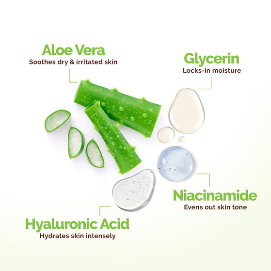 Aloe Refresh Hydrating Light Gel Moisturizer with Aloe Vera & Hyaluronic Acid for Hydrated Refreshed Skin - 200 g