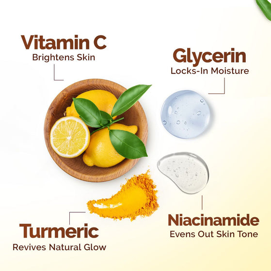 Vitamin C Daily Glow Light Gel Moisturizer with Vitamin C & Turmeric for Skin Brightening - 200 g