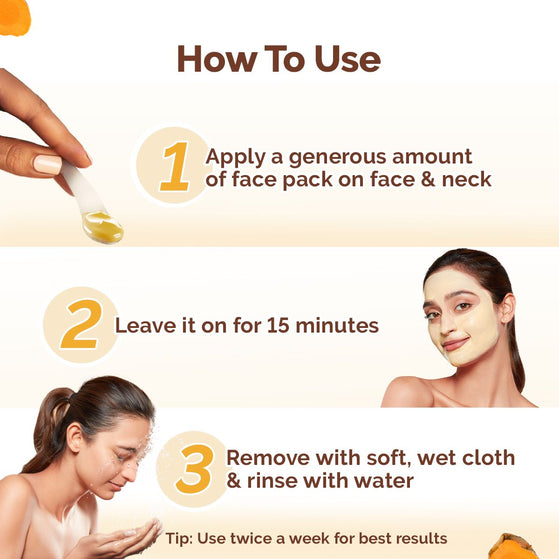 Ubtan Detan Face Pack with Turmeric & Saffron for Normal to Oily Skin - 200 g