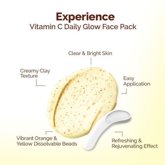 Vitamin C Daily Glow Face Pack with Vitamin C & Turmeric for Illuminating Skin - 200 g