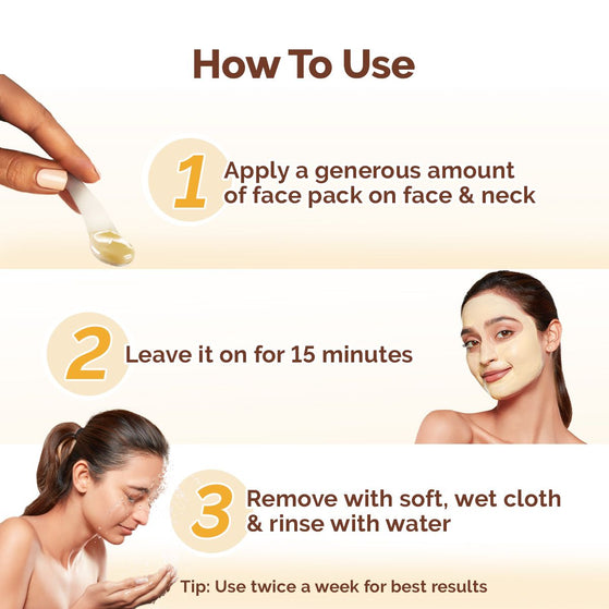 Ubtan Detan Face Pack with Turmeric & Saffron for Normal to Oily Skin - 100 g