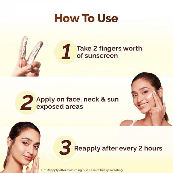 How to use Vitamin C Daily Glow Sunscreen SPF 50 steps