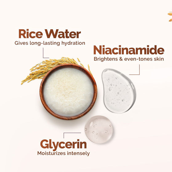 Rice Dewy Bright Moisturizer with Rice Water & Niacinamide for Glass Skin Glow - 200 g