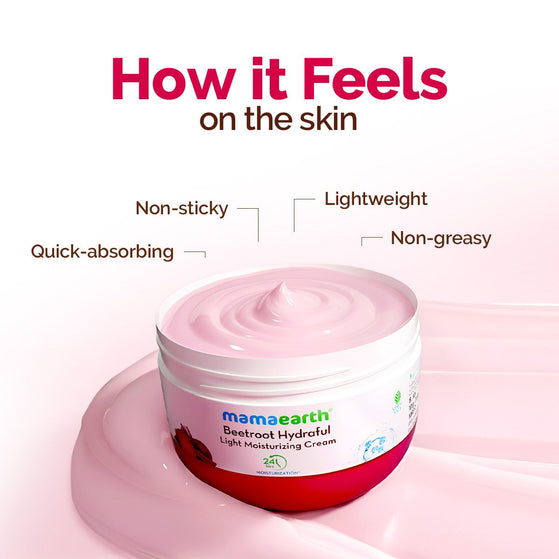 Beetroot Hydraful Moisturizer with Beetroot & Hyaluronic Acid for Natural Pink Glow - 200 g (Pack of 2)