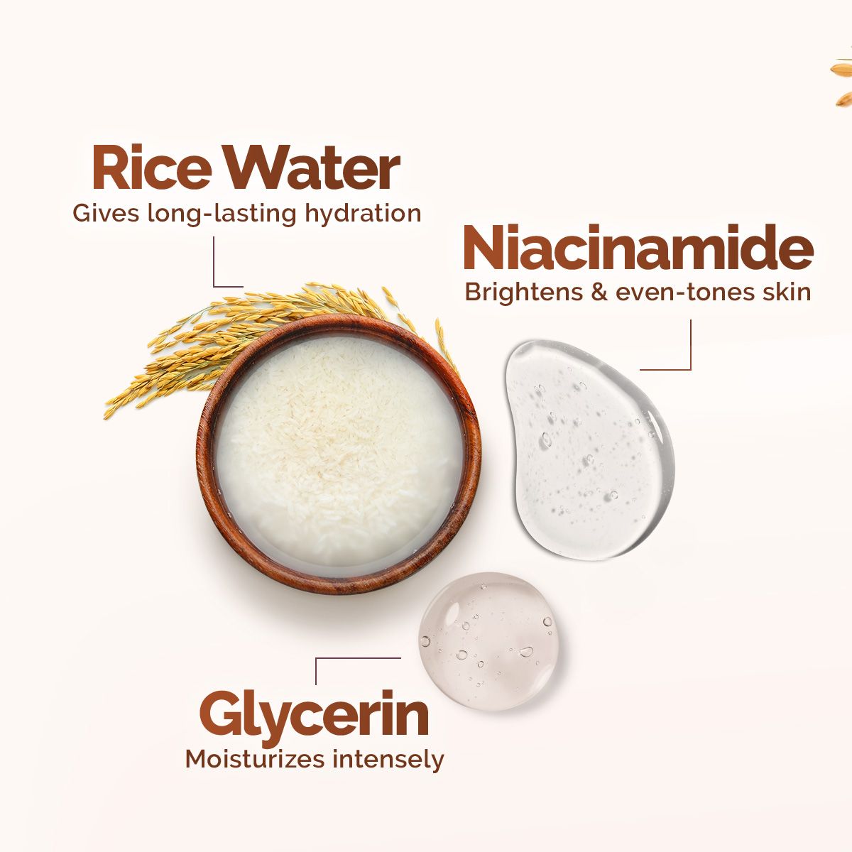 Rice Dewy Bright Moisturizer with Rice Water & Niacinamide for Glass Skin Glow - 200 g (Pack of 2)