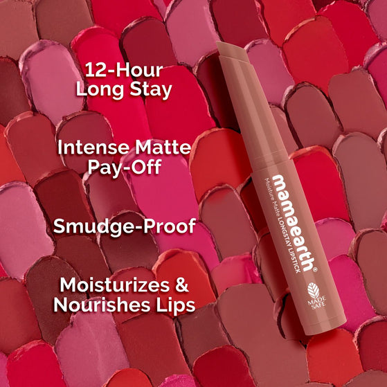 Moisture Matte Longstay Mini Lipstick- 0.7 g | Espresso Brown- 0.7 g