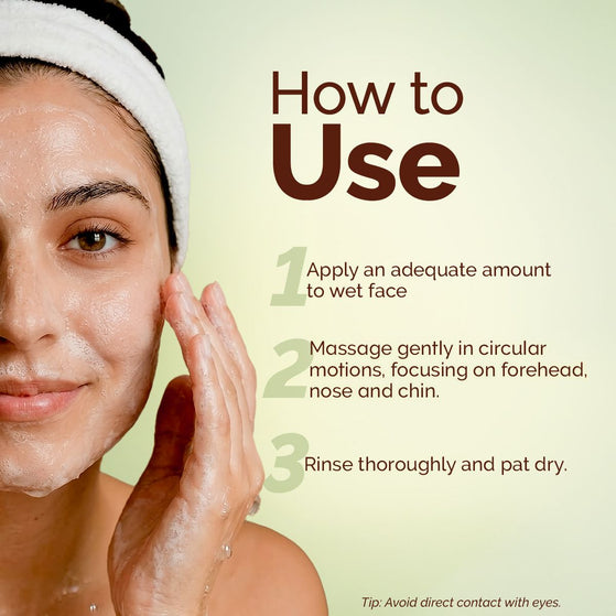 Mung Bean Pore Cleansing Face Wash with Mung Bean, AHA & BHA for Normal to Oily Skin - 100 ml