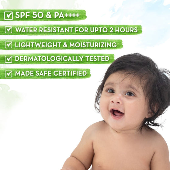 Baby Ultra Light Sunscreen SPF 50 water resistant with baby