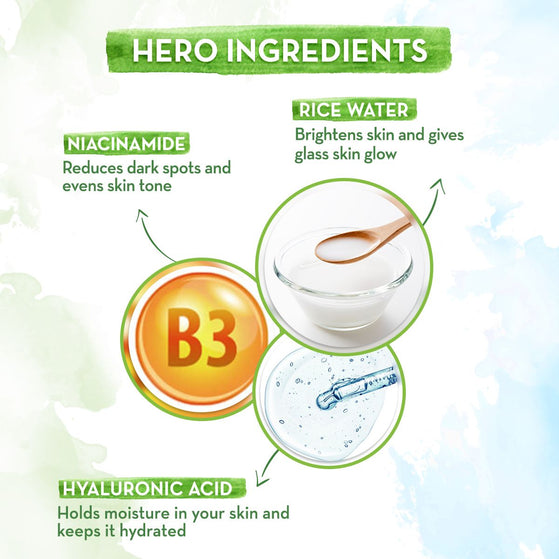 Rice Water Dewy Active Serum With Rice Water & 10% Niacinamide For Glass Skin - 50 ml
