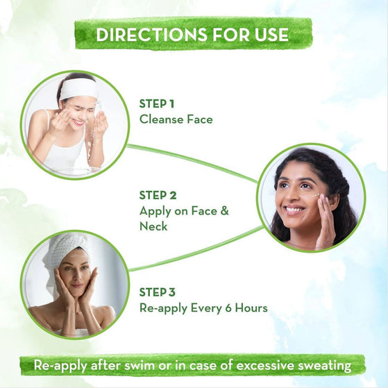 Directions for use HydraGel Indian Sunscreen cleanse apply reapply