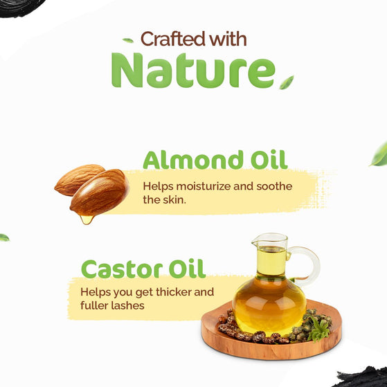 Soothing Waterproof Eyeliner with Almond Oil & Castor Oil for 10 Hour Long Stay - 3.5 ml