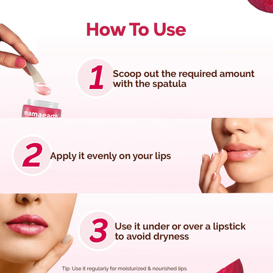 Beetroot Moisture Therapy Lip Balm with Beetroot & Hyaluronic Acid for Dry & Chapped Lips- 15 g