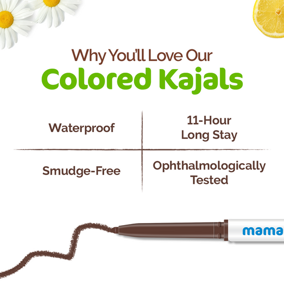 Long Stay Colored Kajal for 11-Hour Long Stay - Woody Brown