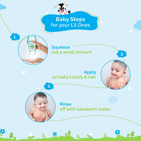 Milky Soft Head to Toe Wash With Oats, Milk, and Calendula  for Babies- 200 ml