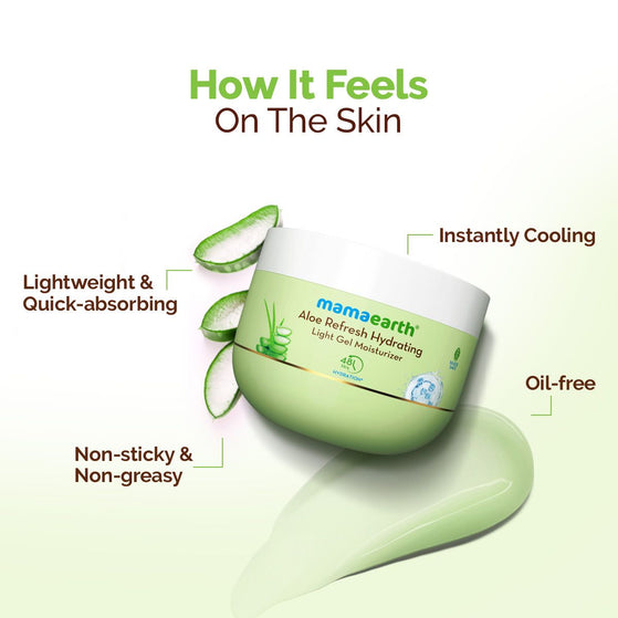 Aloe Refresh Hydrating Light Gel Moisturizer with Aloe Vera & Hyaluronic Acid for Hydrated Refreshed Skin - 200 g