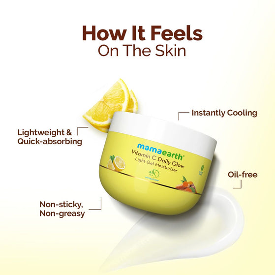 Vitamin C Daily Glow Light Gel Moisturizer with Vitamin C & Turmeric for Skin Brightening - 200 g