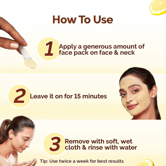 Vitamin C Daily Glow Face Pack with Vitamin C & Turmeric for Illuminating Skin - 200 g