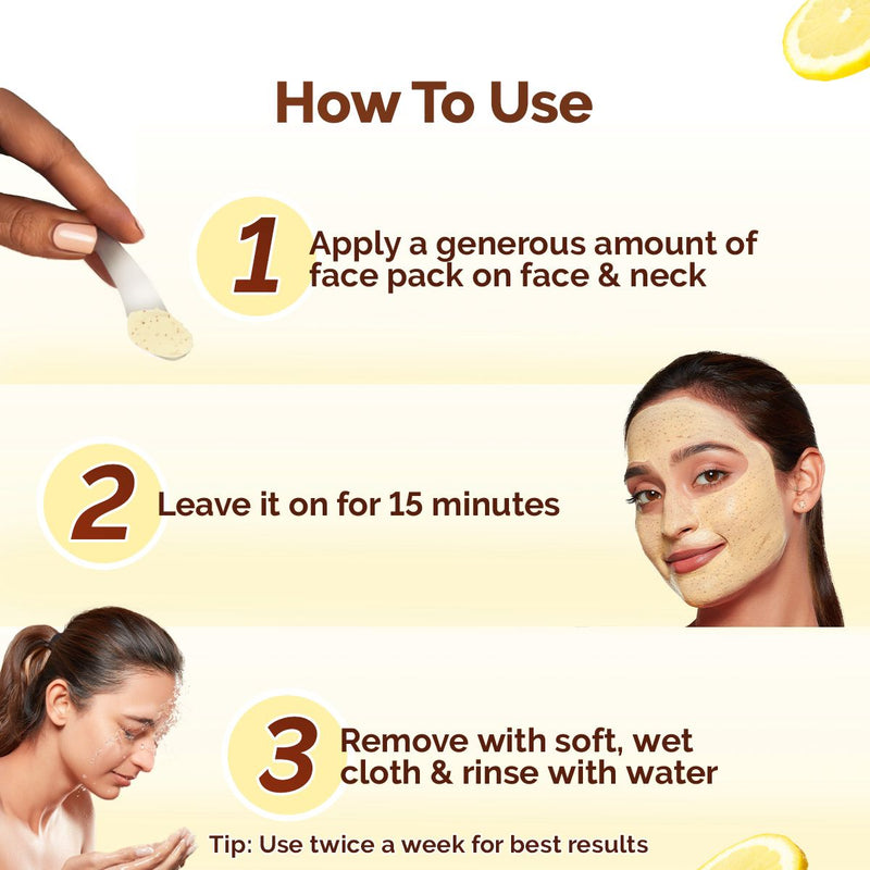 Vitamin C Daily Glow Face Pack with Vitamin C & Turmeric for Illuminating Skin - 200 g