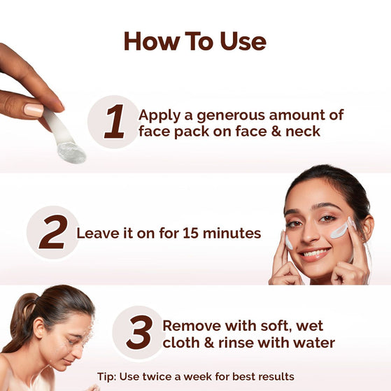 Rice Dewy Bright Face Pack with Rice Water & Niacinamide for For Glass Skin - 200 g