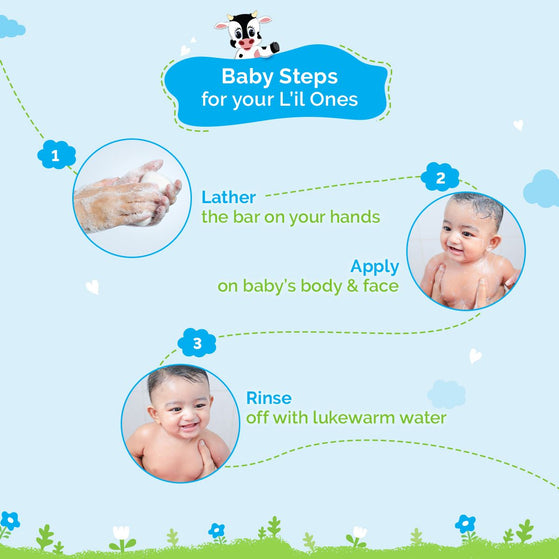 Baby steps lather rinse Milky Soft Bathing Bar