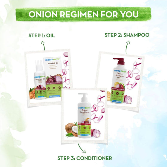 Onion Hair Fall Control Combo -  650 ml + 400 ml