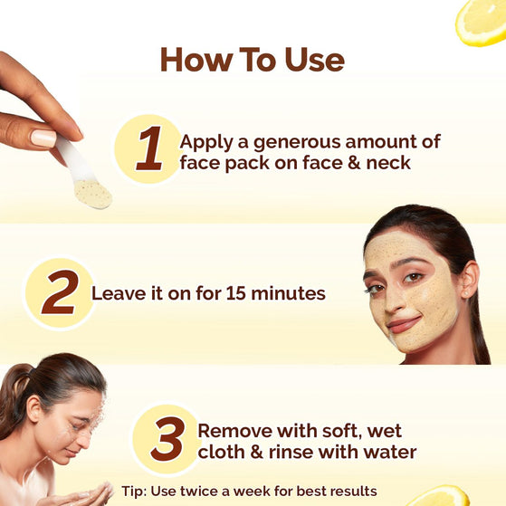 Vitamin C Daily Glow Face Pack with Vitamin C & Turmeric for Illuminating Skin - 100 g
