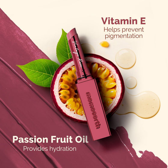 Luxe Matte Long Stay Lipstick with Passion Fruit Oil & Vitamin E -2g | Vintage Rose