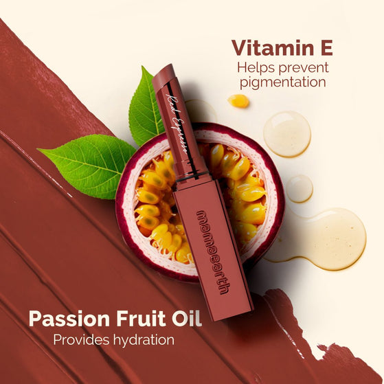 Luxe Matte Long Stay Lipstick with Passion Fruit Oil & Vitamin E -2g | Red Espresso