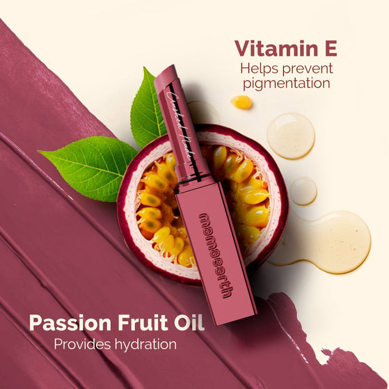 Luxe Matte Long Stay Lipstick with Passion Fruit Oil & Vitamin E -2g | Crushed Nude