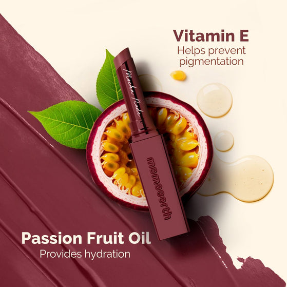Luxe Matte Long Stay Lipstick with Passion Fruit Oil & Vitamin E -2g | Mocha Nude