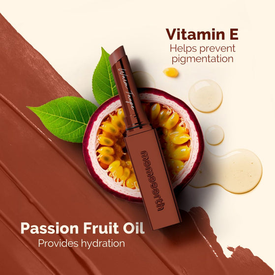 Luxe Matte Long Stay Lipstick with Passion Fruit Oil & Vitamin E -2g | Warm Taupe