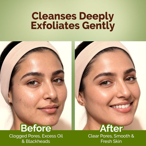 Mung Bean Pore Cleansing Foam Scrub with Mung Bean, AHA & BHA for Normal to Oily Skin - 100 g
