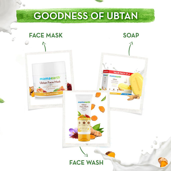 Ubtan Moisturizing Lotion Soap (Value Pack of 4) - 125 g X 4
