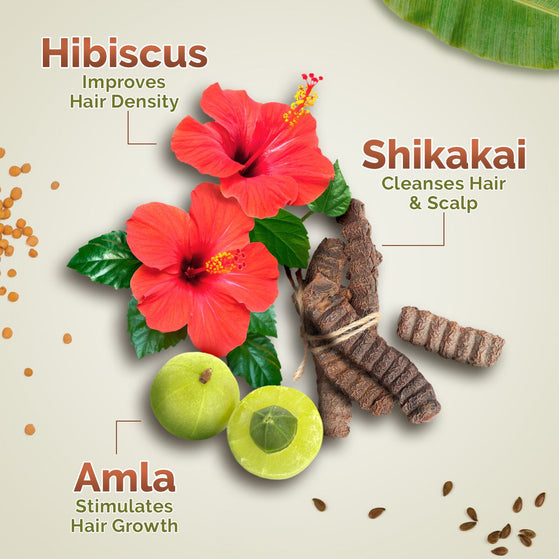 Mamaearth Kerala Thaali shampoo with hibiscus amla and shikakai