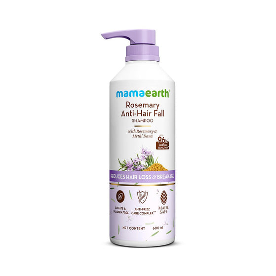 Rosemary Anti-Hair Fall Shampoo with Rosemary & Methi Dana for Reducing Hair Loss & Breakage - 600 ml