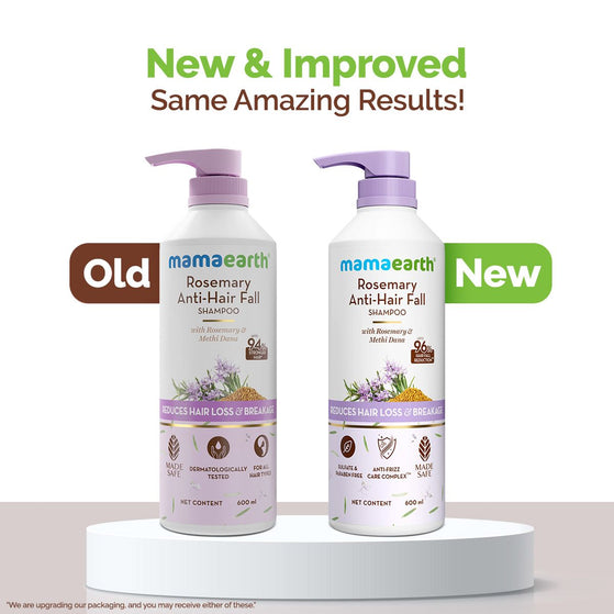 Mamaearth rosemary shampoo back label product details
