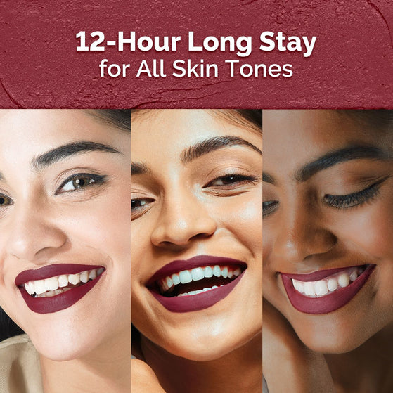 Moisture Matte Longstay Mini Lipstick- 0.7 g | Plum Punch