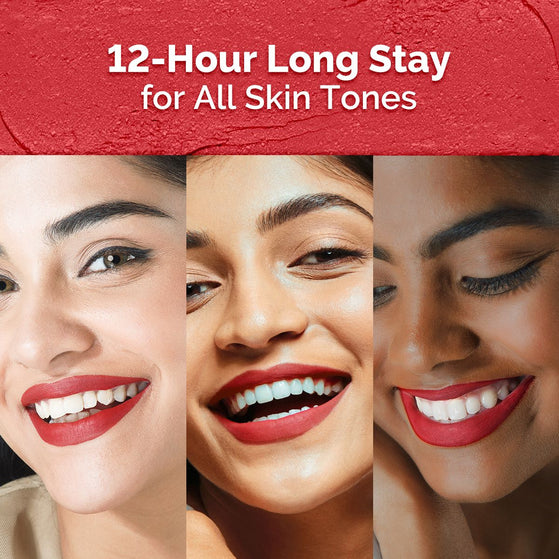 Moisture Matte Longstay Mini Lipstick- 0.7 g | Raspberry Scarlet