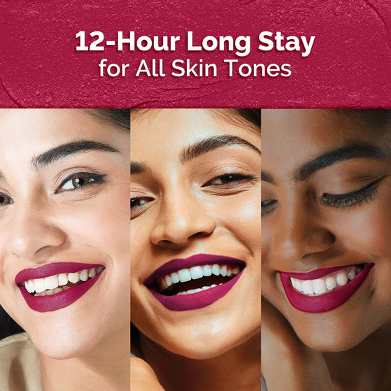 Moisture Matte Longstay Lipstick - 2g | Berrylicious Magenta