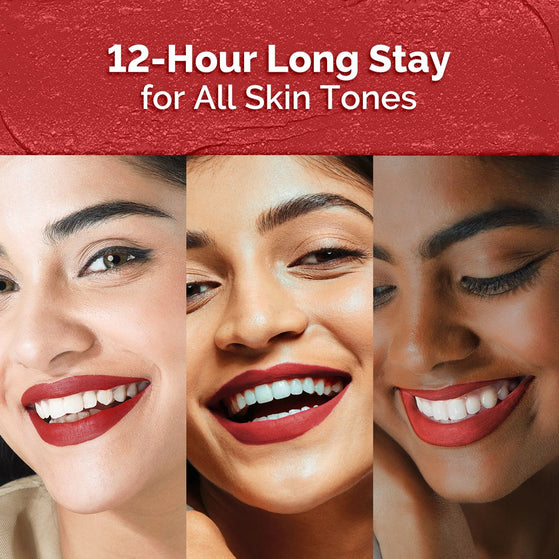 Moisture Matte Long Stay Lipstick - 2g | Raspberry Scarlet