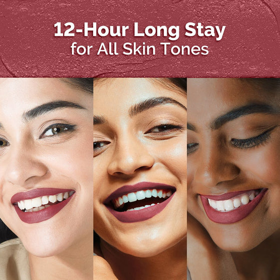 Moisture Matte Long Stay Lipstick - 2g | Plum Punch
