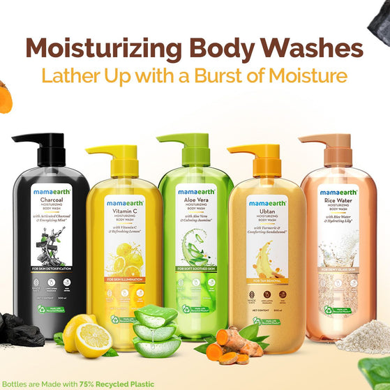 Ubtan Moisturizing Body Wash with Turmeric & Saffron for Tan Removal - 500 ml