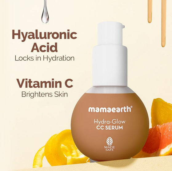Mamaearth Hydra-Glow CC Serum with Vitamin C & Hyaluronic Acid - Vanilla -  30 ml