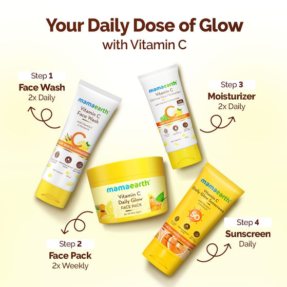 Vitamin C Daily Glow Face Pack with Vitamin C & Turmeric for Illuminating Skin - 200 g